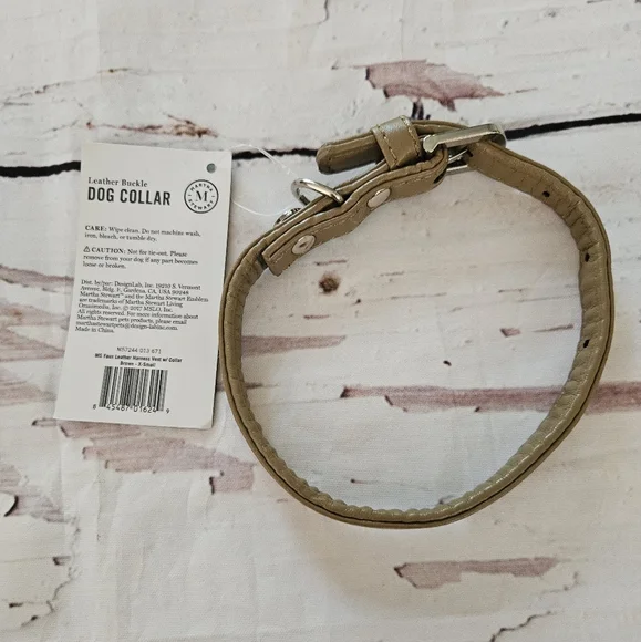 New Martha Stewart Faux Leather Dog Collar - Picture 2 of 7